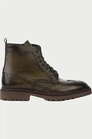 Exton Stivaletto Uomo Vitello Pomiciato Militare