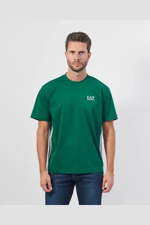 EA7 T-shirt girocollo con bande laterali