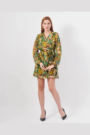 MARKUP Vestito in georgette con scollatura a V