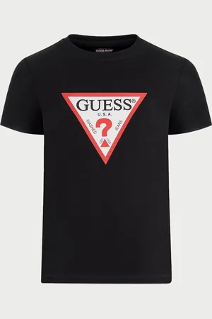 Guess T-shirt girocollo con logo triangolo
