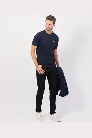 EA7 T-shirt girocollo in cotone con logo