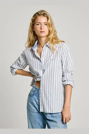 Pepe Jeans Camicia in popeline a righe regular fit