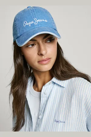 Pepe Jeans Cappello in denim con logo ricamato