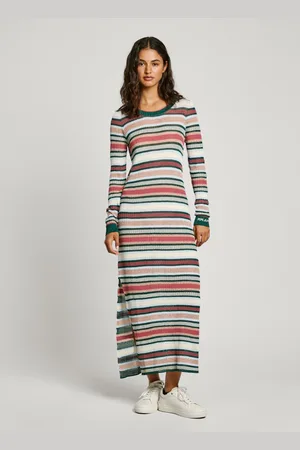 Pepe Jeans Abito midi in costine