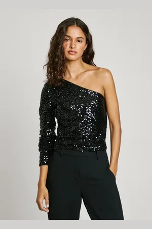 Pepe Jeans Top asimmetrico con paillettes