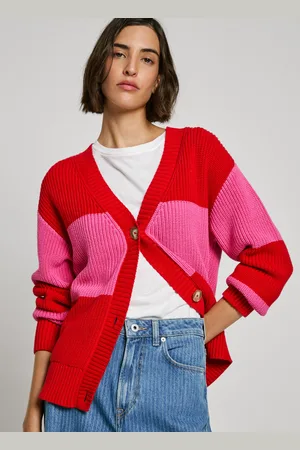 Pepe Jeans Cardigan a righe con scollo a v
