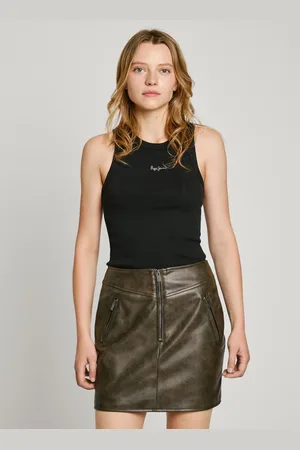Pepe Jeans Top senza maniche a coste