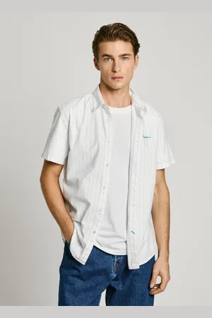 Pepe Jeans Camicia in popeline a righe regular fit