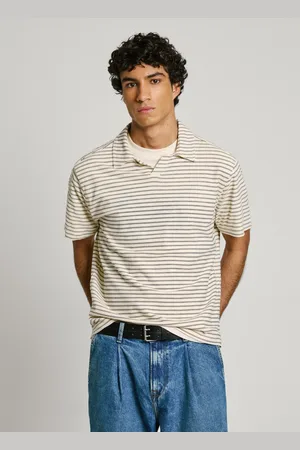 Pepe Jeans V-neck striped short-sleeve polo