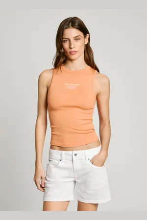 Pepe Jeans Top senza maniche a coste