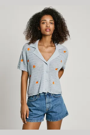 Pepe Jeans Camicia in maglia con frutta ricamata