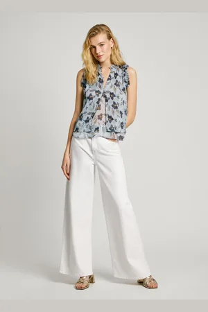 Pepe Jeans Top senza maniche con stampa floreale