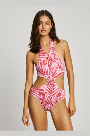 Pepe Jeans Cut out palm tree swimsuit