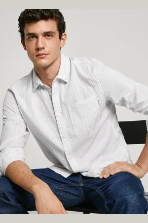 Pepe Jeans Camicia in popeline a righe slim fit