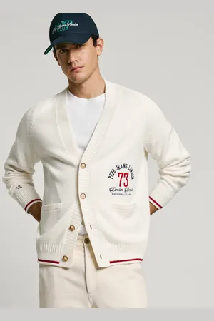Pepe Jeans Cardigan con logo ricamato, relaxed fit