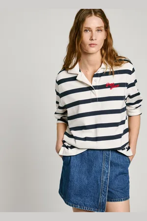 Pepe Jeans Felpa colletto a polo rigata