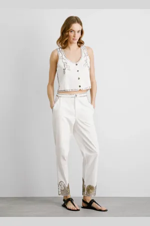 Pepe Jeans Pantalone barrel fit con dettagli borchiati