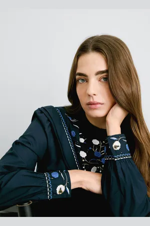 Pepe Jeans Blusa in popeline con dettagli ricamati
