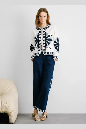 Pepe Jeans Pantalone dritto con dettagli ricamati