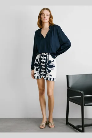 Pepe Jeans Blusa in raso colletto alla coreana