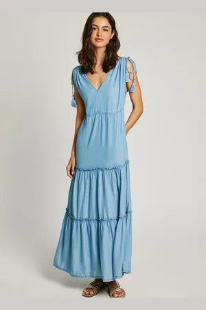 Pepe Jeans Abito lungo scollo a v