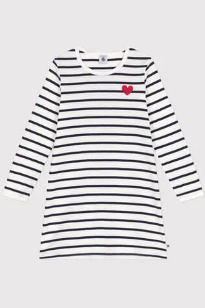 Petit Bateau Camicia da notte in cotone a righe bambino