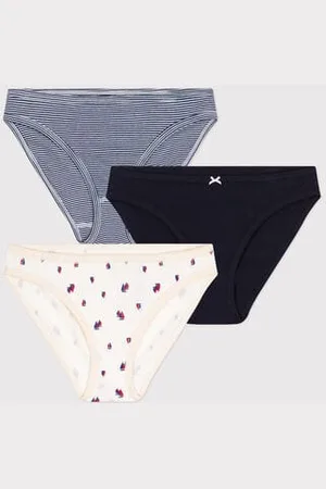 Petit Bateau Set di 3 slip in cotone donna