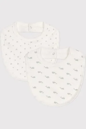 Petit Bateau Confezione da due bavaglini in cotone neonato