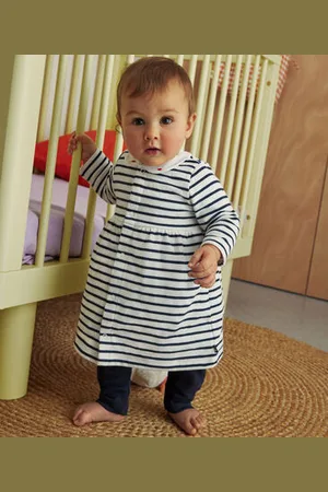Petit Bateau Abito e leggings in cotone neonato