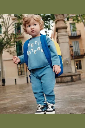 Petit Bateau Maglia in tessuto felpato neonato