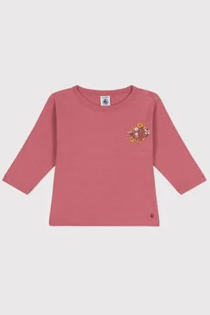 Petit Bateau T-shirt bebè a maniche lunghe in cotone