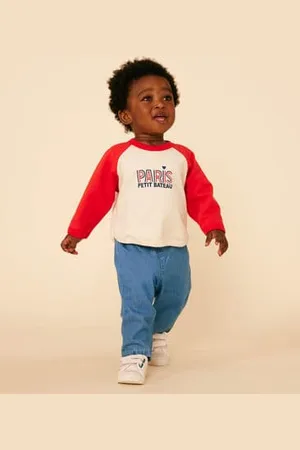 Petit Bateau Felpa per bebè in tessuto felpato leggero