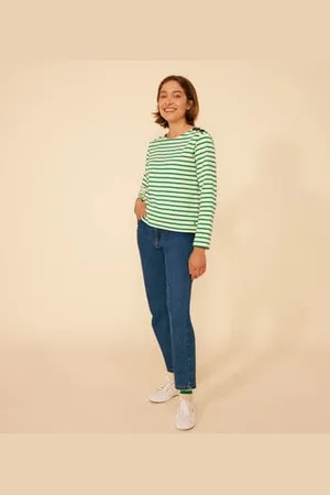 Petit Bateau Marinière donna abbottonata in cotone
