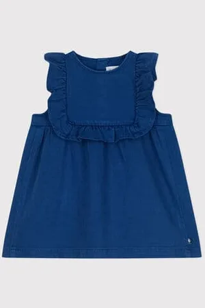 Petit Bateau Abito senza maniche in cotone/lyocell neonato