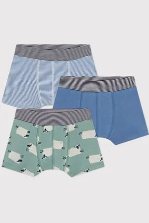 Petit Bateau Set di 3 boxer pecora in cotone bambino