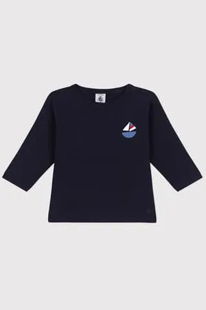 Petit Bateau T-shirt bebè a maniche lunghe in cotone