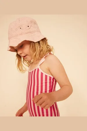 Petit Bateau Bob bambina in pizzo sangallo rosa