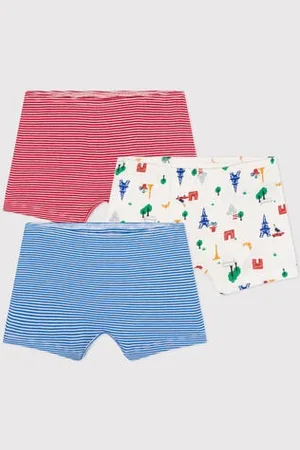 Petit Bateau Confezione di 3 shorty Parigi in cotone bambino