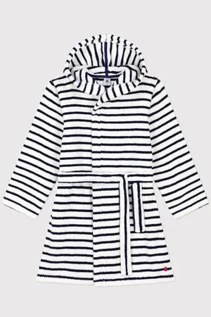 Petit Bateau Accappatoio bambino unisex in spugna motivo a righe