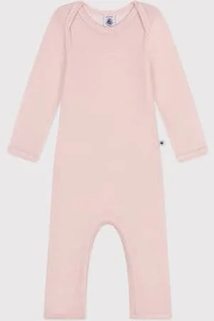 Petit Bateau Body lungo bebè in lana e cotone