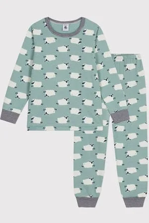 Petit Bateau Pigiama in tessuto felpato spazzolato con stampa pecora bambino