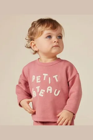 Petit Bateau Maglia in tessuto felpato neonato