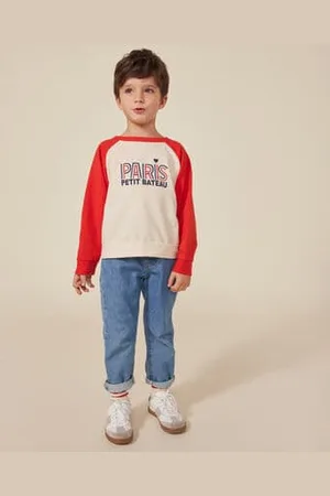 Petit Bateau Maglia in leggero tessuto felpato bambino