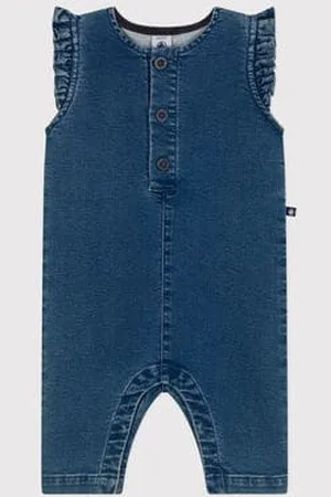 Petit Bateau Tutina smanicata in denim bebè
