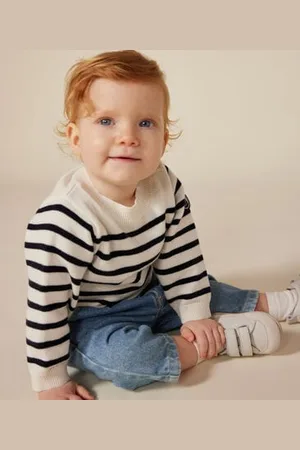 Petit Bateau Pullover in maglia di lana e cotone neonato