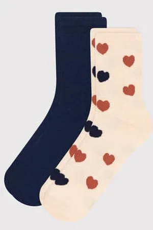 Petit Bateau 2 paia di calzini donna in cotone stampato