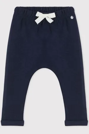 Petit Bateau Pantaloni a righe in jersey spesso per bebè
