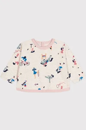 Petit Bateau T-shirt a maniche lunghe in jersey sottile neonato