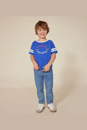 Petit Bateau T-shirt a maniche corte in jersey sottile bambino