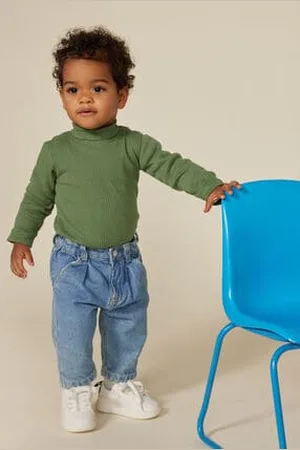 Petit Bateau Body bebè a maniche lunghe e collo a lupetto in cotone